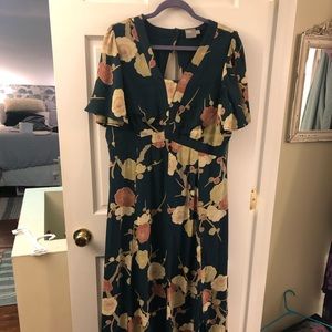 Gorgeous Green Floral Maxi Dress